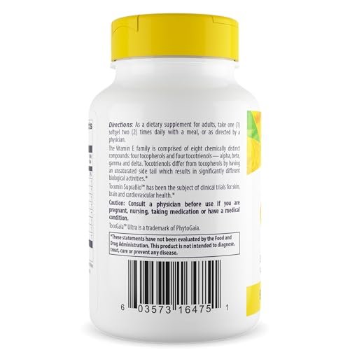 Healthy Origins Tocomin SupraBio Tocotrienole 50 mg – 60 Softgels – Herzgesundheit & Antioxidantien