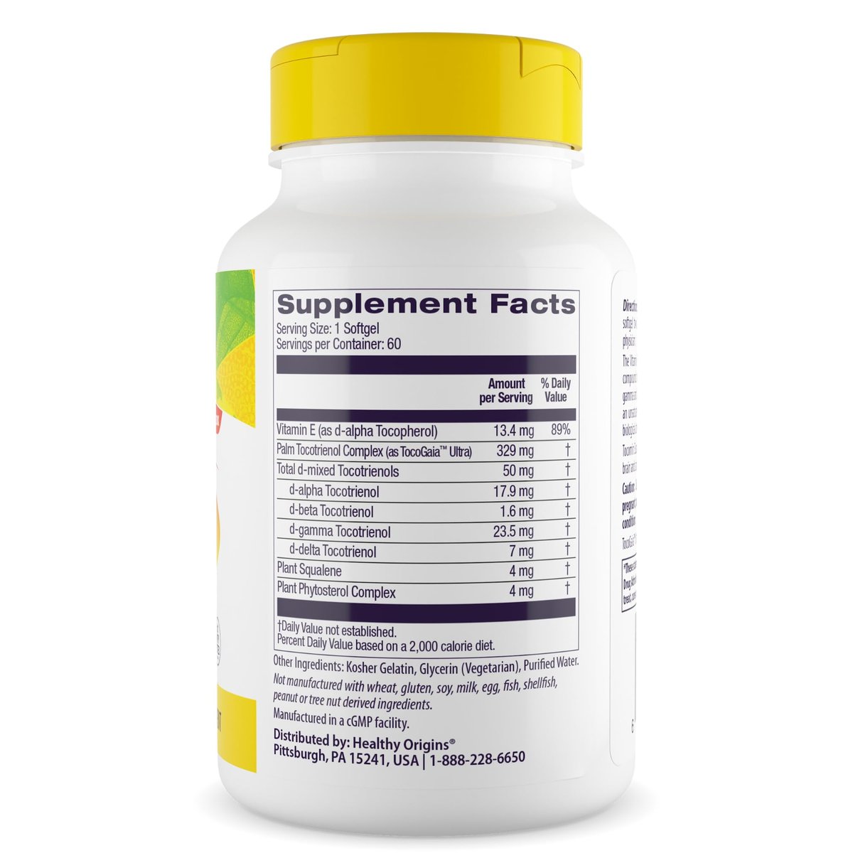 Healthy Origins Tocomin SupraBio Tocotrienole 50 mg – 60 Softgels – Herzgesundheit & Antioxidantien