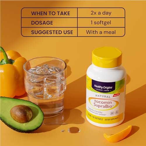 Healthy Origins Tocomin SupraBio Tocotrienole 50 mg – 60 Softgels – Herzgesundheit & Antioxidantien