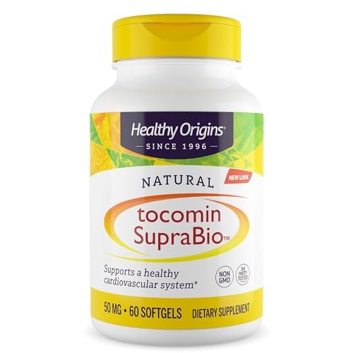Healthy Origins Tocomin SupraBio Tocotrienole 50 mg – 60 Softgels – Herzgesundheit & Antioxidantien