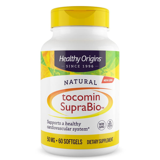 Healthy Origins Tocomin SupraBio Tocotrienole 50 mg – 60 Softgels – Herzgesundheit & Antioxidantien