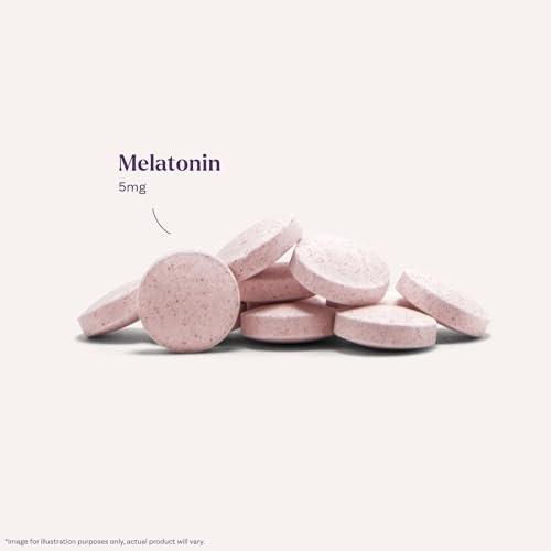 Natrol Melatonin 5 mg Lutschtabletten Erdbeergeschmack – 90 Stück, schnell lösend, für erholsamen Schlaf
