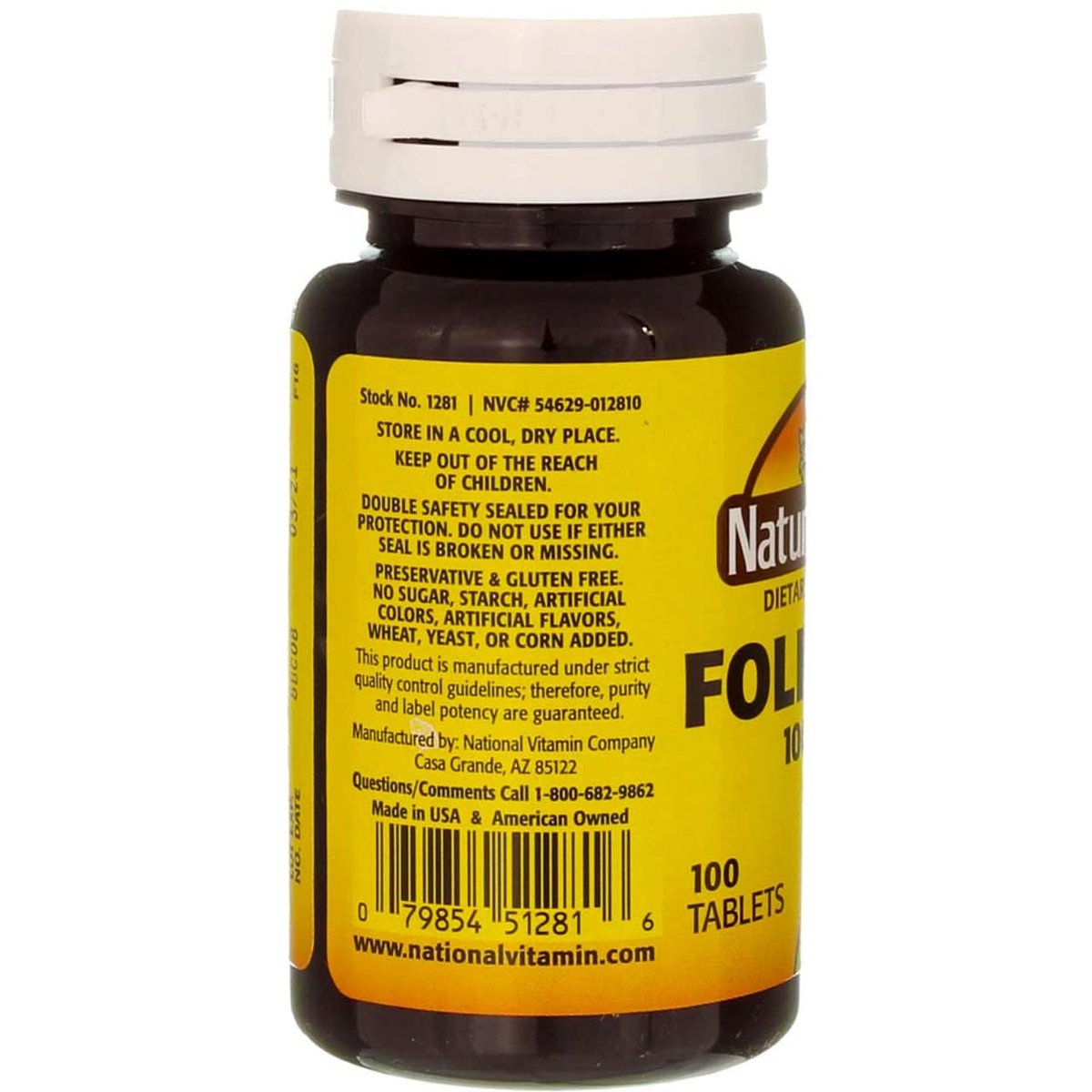 Swanson Folsäure 1000 mcg, 100 Tabletten – Hochdosiertes Vitamin B9 zur Unterstützung der Zellteilung und Schwangerschaft