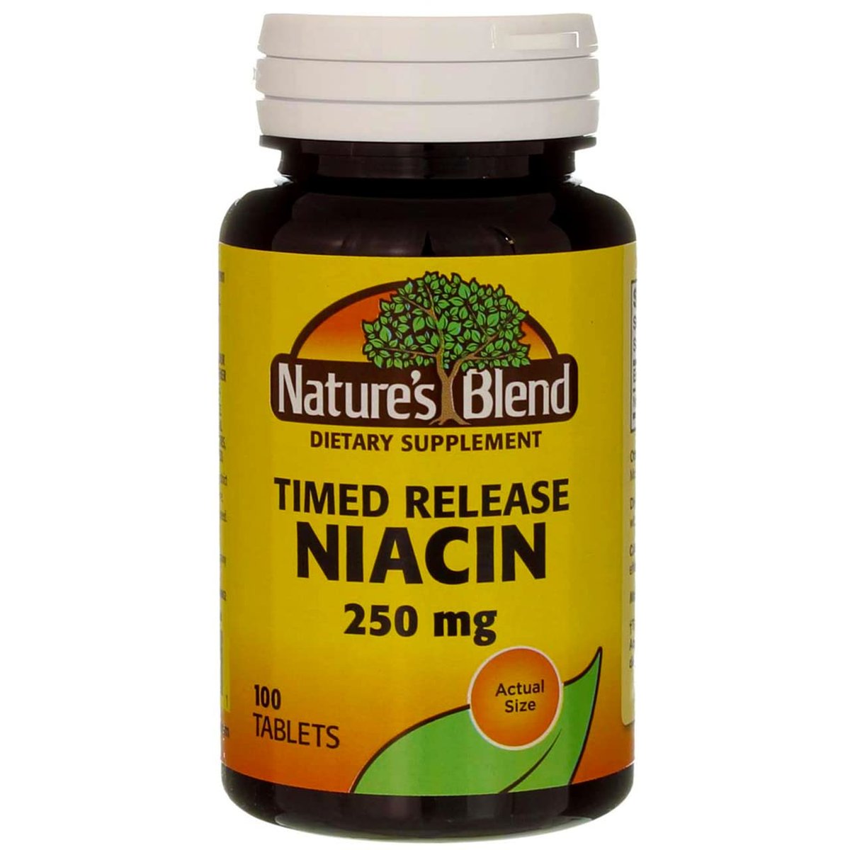 Nature's Blend Niacin Timed Release 250 mg – 100 Tabletten – Vitamin B3 zur Unterstützung des Energiestoffwechsels