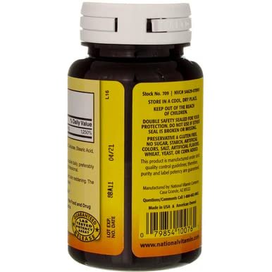 Nature's Blend Niacin Timed Release 250 mg – 100 Tabletten – Vitamin B3 zur Unterstützung des Energiestoffwechsels