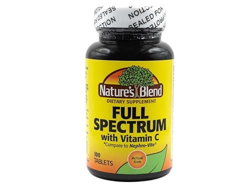 Nature's Blend Vollspektrum B mit Vitamin C Pulver, 100 Kapseln (1269)