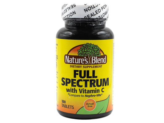 Nature's Blend Vollspektrum B mit Vitamin C Pulver, 100 Kapseln (1269)