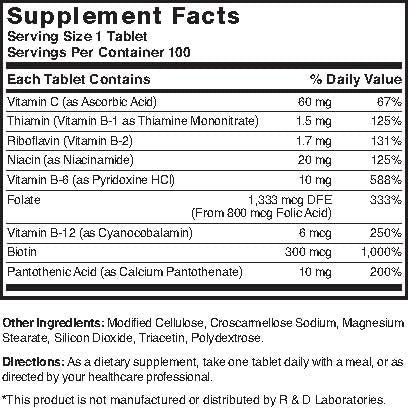 Nature's Blend Vollspektrum B mit Vitamin C Pulver, 100 Kapseln (1269)