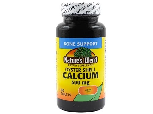Nature's Blend Austernschalen Kalzium 500 mg – 100 Tabletten (1683)