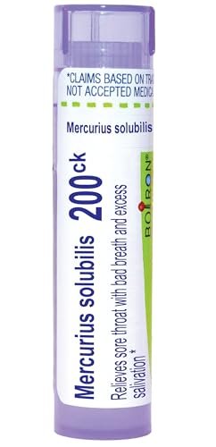 Boiron Mercurius Solubilis 200Ck Homöopathisches Mittel bei Halsschmerzen – 80 Kügelchen