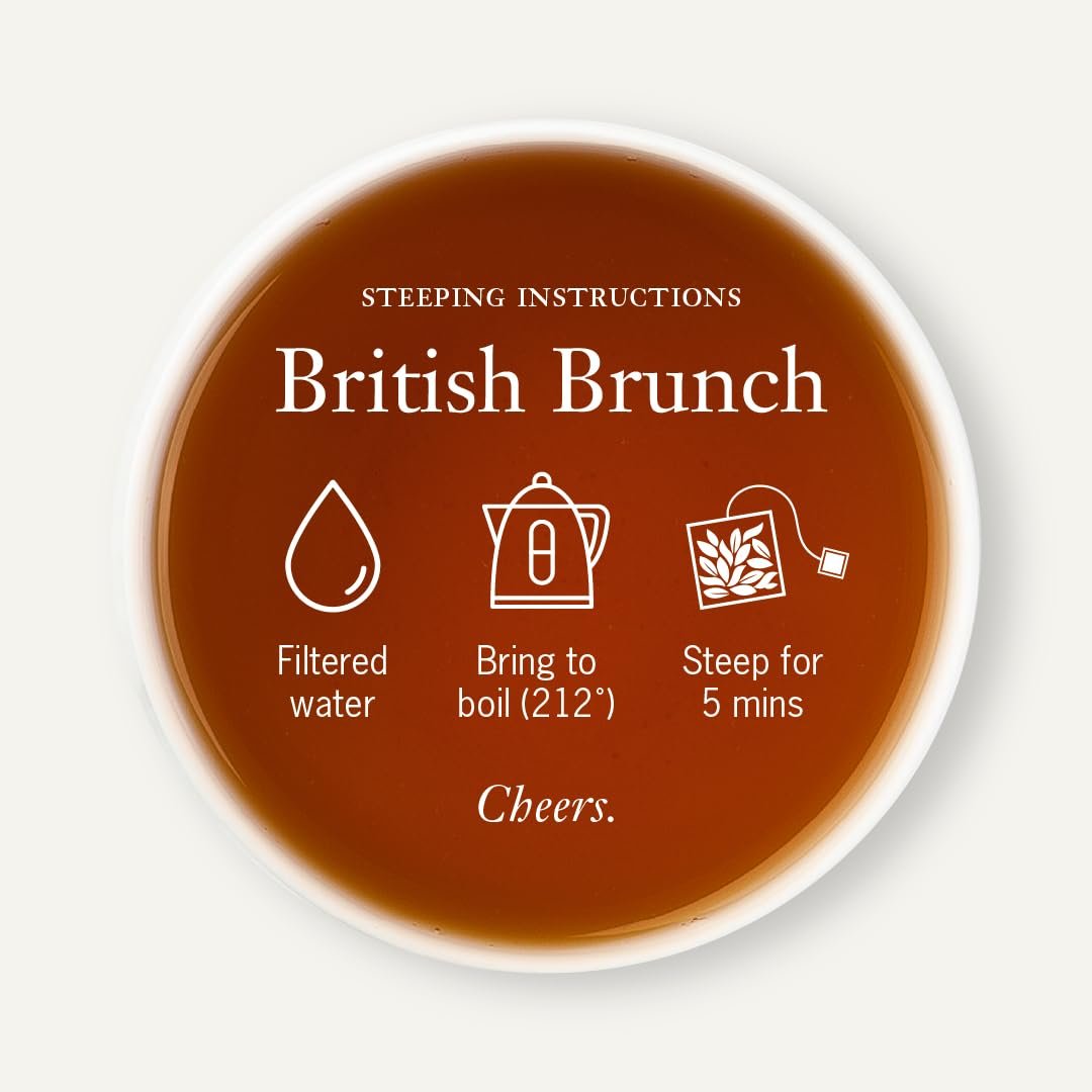 Steven Smith Teamaker British Brunch No. 18 – Englischer Frühstückstee, lose Blätter, 15 Teebeutel, koffeinhaltig, zuckerfrei