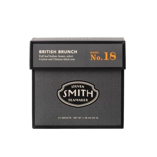Steven Smith Teamaker British Brunch No. 18 – Englischer Frühstückstee, lose Blätter, 15 Teebeutel, koffeinhaltig, zuckerfrei