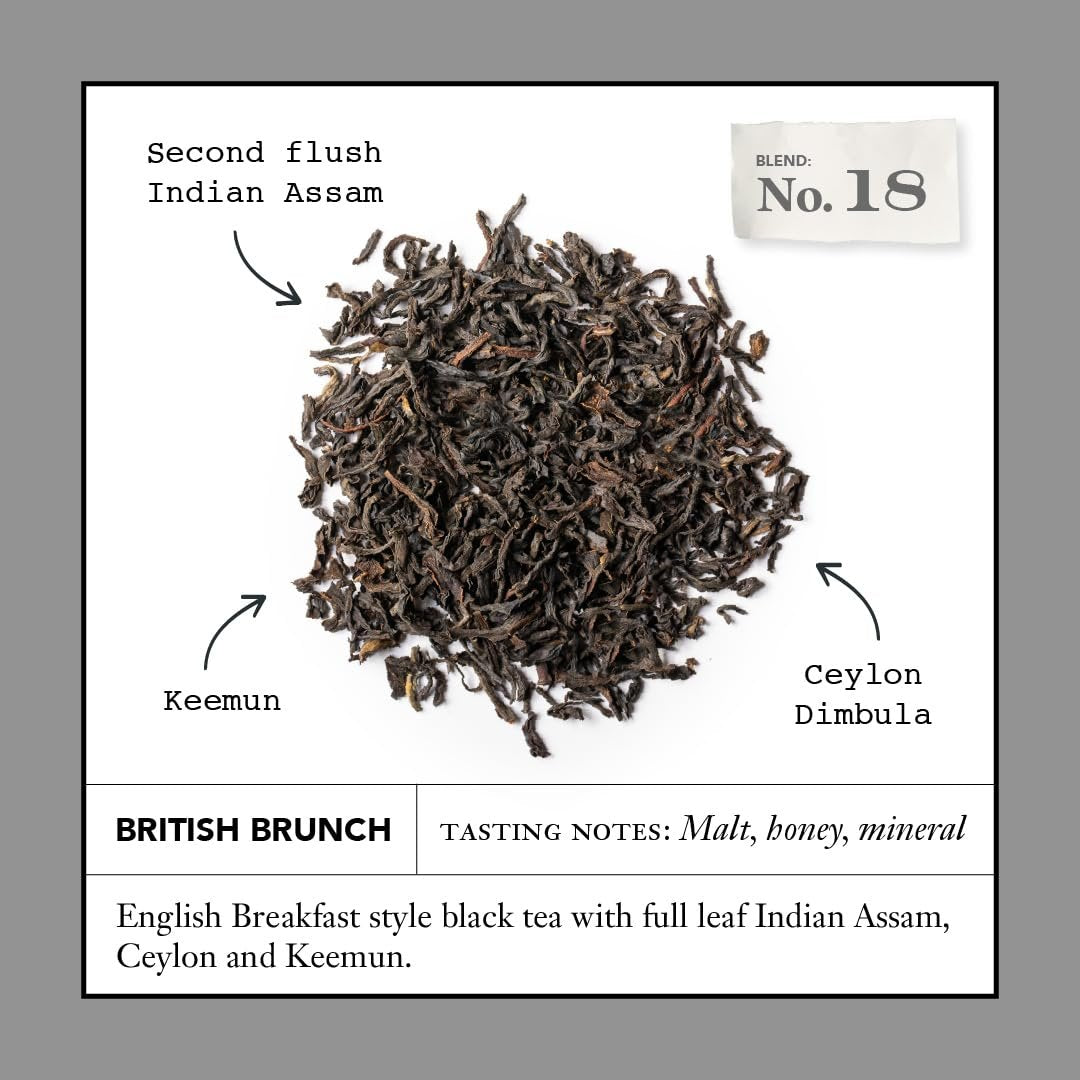 Steven Smith Teamaker British Brunch No. 18 – Englischer Frühstückstee, lose Blätter, 15 Teebeutel, koffeinhaltig, zuckerfrei