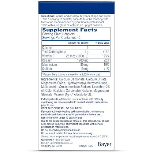 Citracal Maximum Plus Calcium Supplement – Calciumcitrat mit Vitamin D3, Zink & essentiellen Mineralien zur Unterstützung der Knochengesundheit, ab 12 Jahren, 120 Kapseln (Verpackung kann variieren)