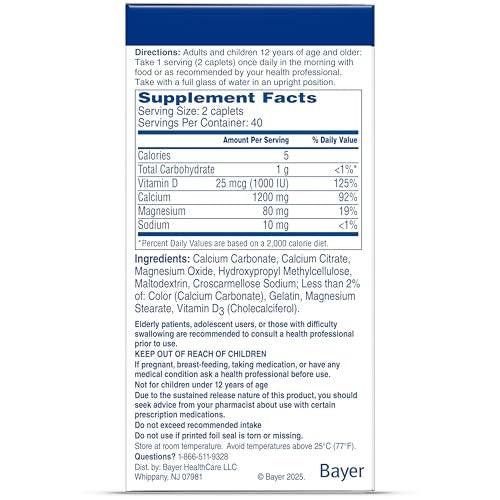 Citracal Petites Calciumcitrat mit Vitamin D3 – 400 mg Calcium, 12,5 mcg (500 IE) Vitamin D3, 200 kleine und leicht zu schluckende Tabletten