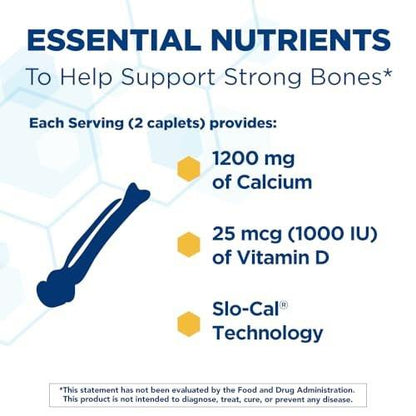 Citracal Slow Release – Calcium 1200 mg mit Vitamin D3, Magnesium, Kalziumpräparat, Unterstützung der Knochengesundheit, einmal täglich einzunehmende Kapsel, 80 Stück