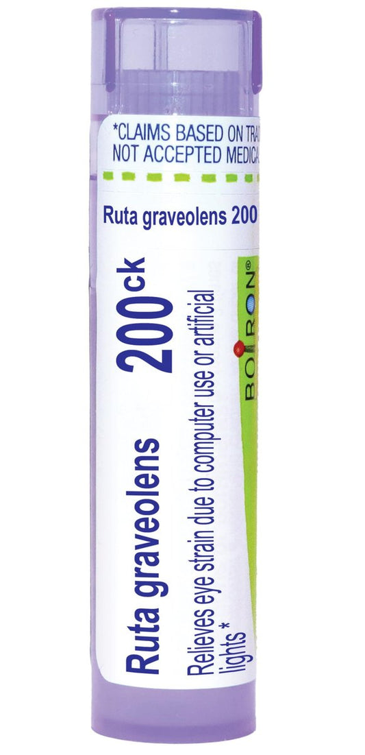 Boiron Ruta Graveolens 200CK – Homöopathisches Mittel bei Augenbelastung durch Bildschirmarbeit und künstliches Licht – 80 Globuli
