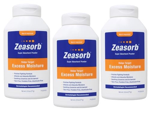 Zeasorb Puder 2,5 Unzen (3er-Pack) – Fußpuder gegen Schweiß und Geruch