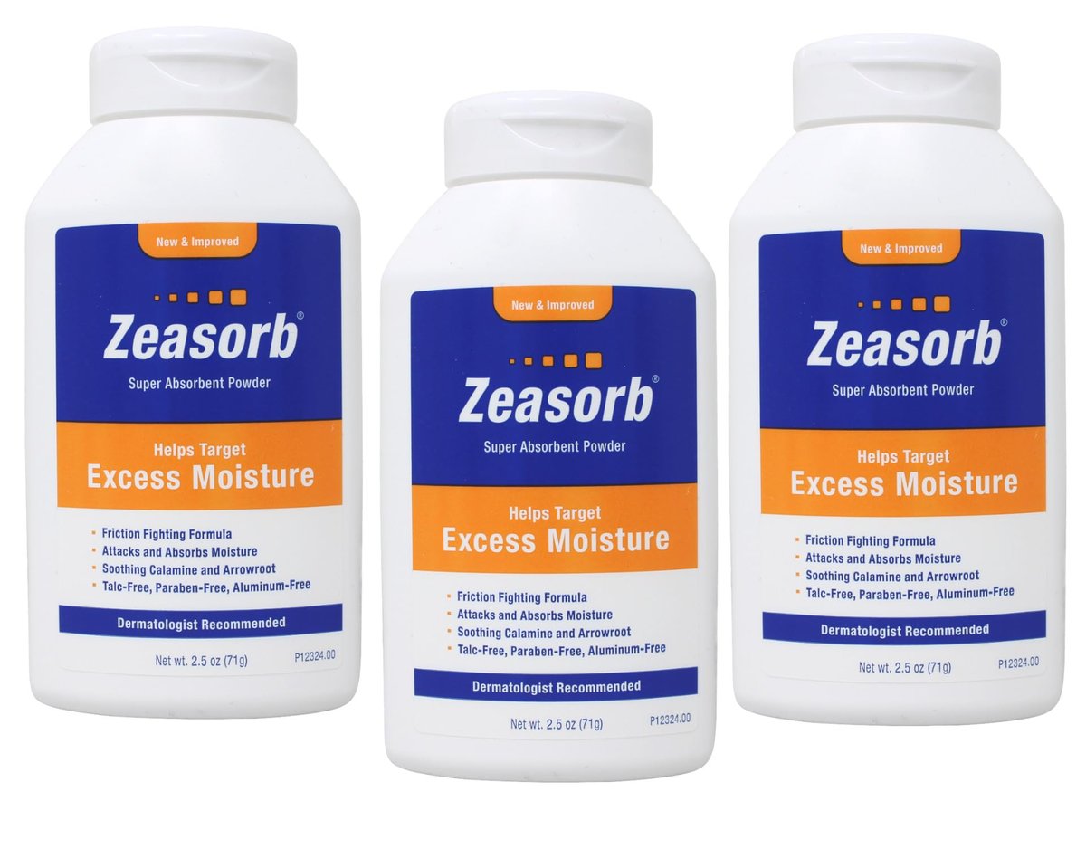 Zeasorb Puder 2,5 Unzen (3er-Pack) – Fußpuder gegen Schweiß und Geruch