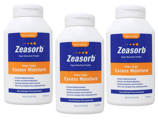 Zeasorb Puder 2,5 Unzen (3er-Pack) – Fußpuder gegen Schweiß und Geruch