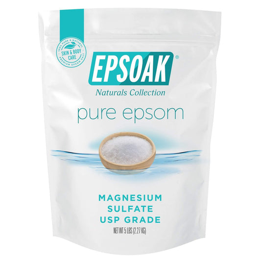 Epsoak Epsom Salz 2,27 kg – Magnesiumsulfat USP, wiederverschließbarer Beutel, unparfümiert, hergestellt in den USA, tierversuchsfrei zertifiziert