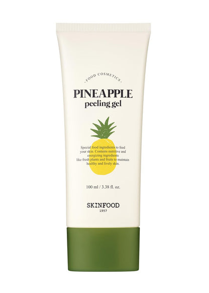 SKINFOOD Ananas Peeling Gel 100 ml – Sanftes Gesichtspeeling mit Ananas & Aloe, AHA Fruchtsäuren, entfernt Talg und abgestorbene Hautzellen, für einen klaren und ebenmäßigen Teint