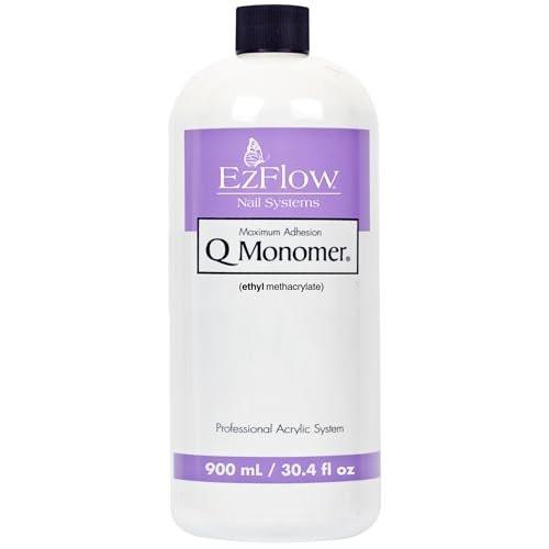 Ez Flow Q Monomer Acryl-Flüssigkeit für Nägel – Maximale Haftung, Vergilbungsschutz, DIY Salon & Zuhause, 30,4 Fl Oz