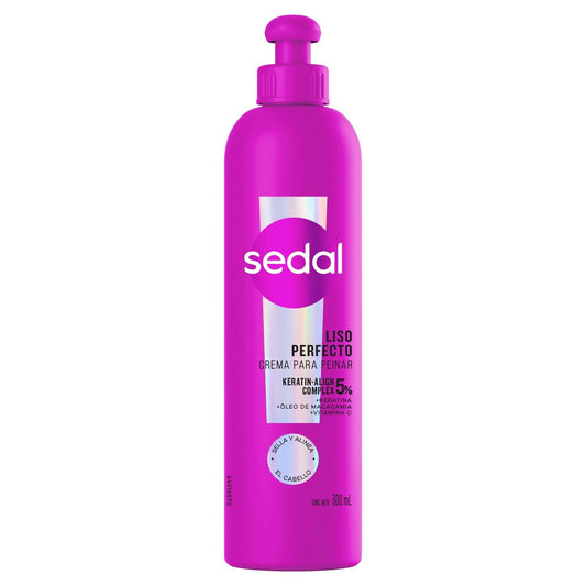 Sedal Liso Perfecto Shampoo mit Hydrolysierter Protein 300 ml - Glättendes Shampoo für geschmeidiges Haar