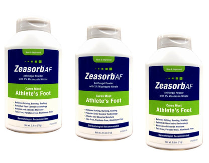 Zeasorb-AF Super Absorbierendes Antimykotikum-Puder 2,5 Unzen (3er-Pack) – Fußpilz-Behandlung
