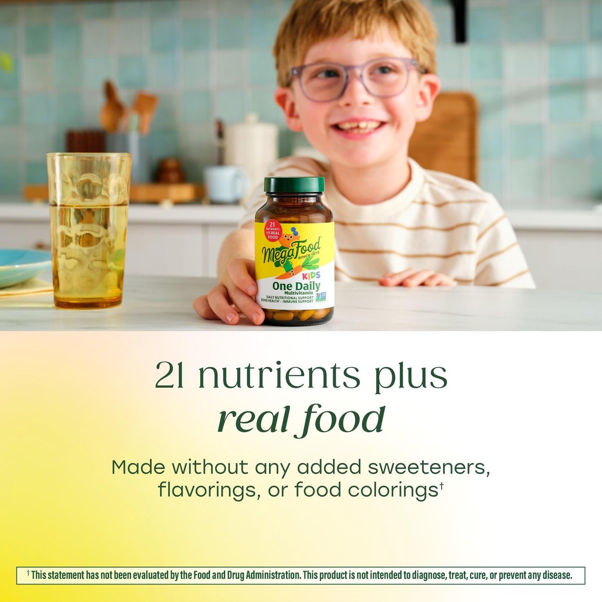 MegaFood Kinder Multivitamin Täglich – Praktisches Mini-Multivitamin für Kinder mit Zink, Vitamin C, B & D – Vegetarisch, Glutenfrei, Nicht-GVO – 30 Tabletten, 30 Portionen