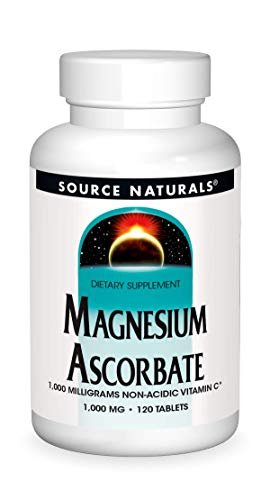 Source Naturals Magnesiumascorbat, sanftes nicht-saures Vitamin C*, 1000 mg – 120 Tabletten