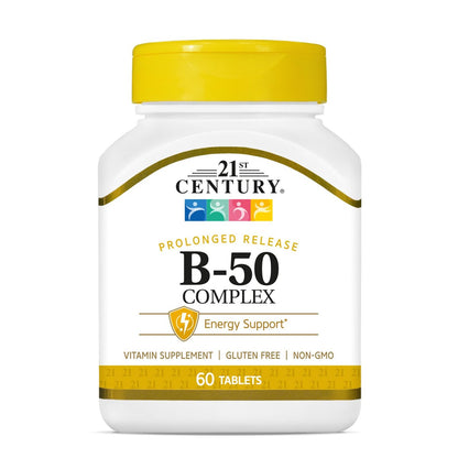 21st Century B 50 Komplex Tabletten mit verlängerter Wirkstofffreisetzung, 60 Stück (Packung mit 1)