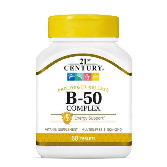 21st Century B 50 Komplex Tabletten mit verlängerter Wirkstofffreisetzung, 60 Stück (Packung mit 1)