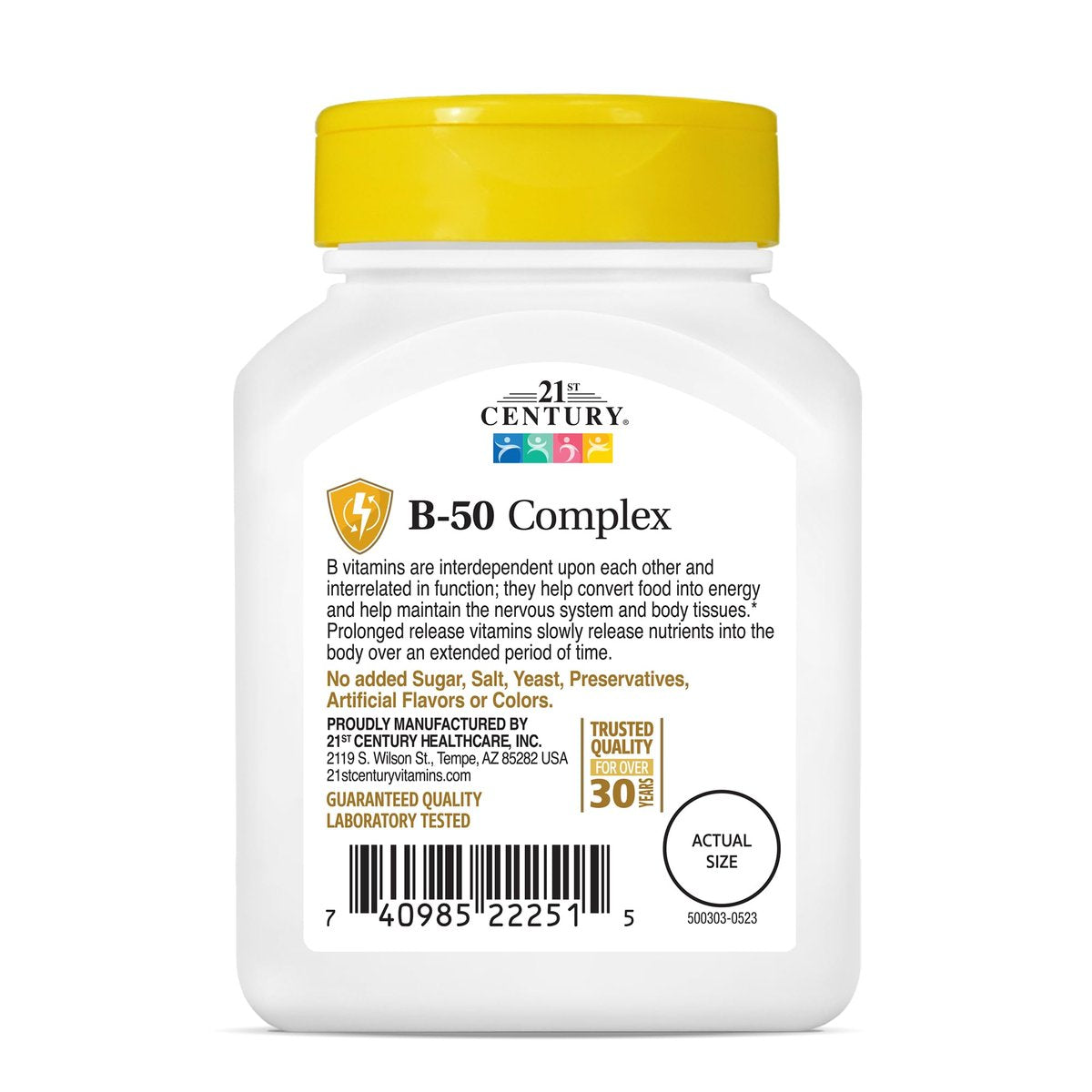 21st Century B 50 Komplex Tabletten mit verlängerter Wirkstofffreisetzung, 60 Stück (Packung mit 1)