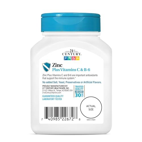 21st Century Zink Kaubonbon mit Vitamin C & B6 - Kirsche, 90 Stück