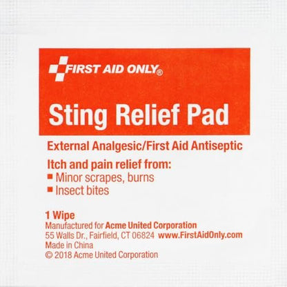 First Aid Only Sting Relief Pads – Insektenstich-Linderung (10er-Pack)