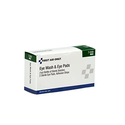 Erste Hilfe Augen-Spülset mit 5 Teilen – Oval-Augenpflaster, Pflasterstreifen & Notfall-Augenspülung