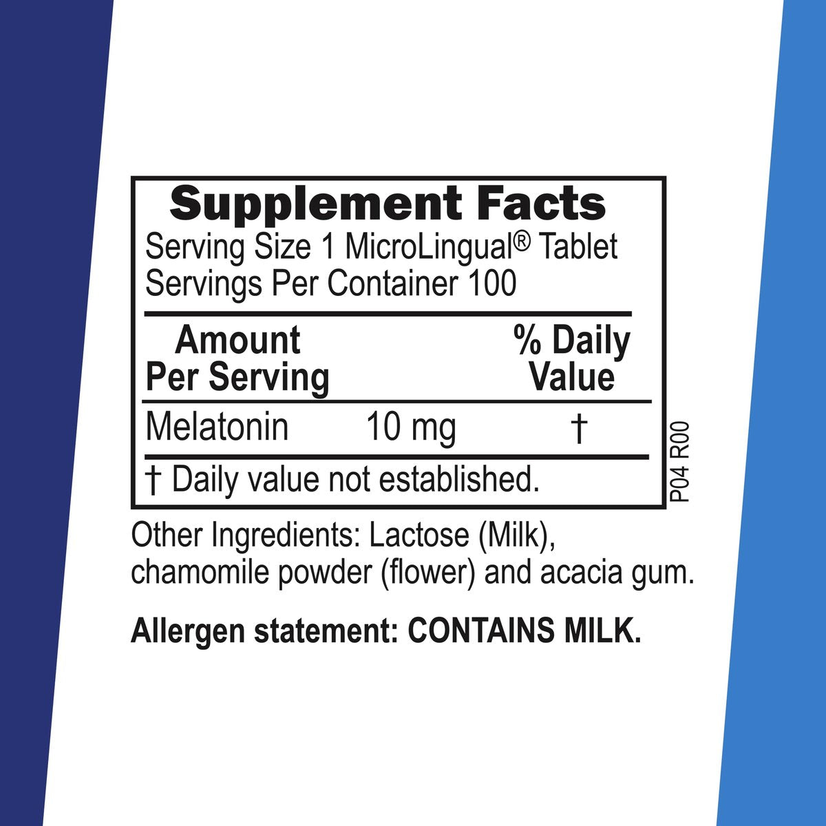 Superior Source Melatonin 10 mg – Gesunder Schlaf-Komplex für Erwachsene mit Kamille – 100 sublinguale Schmelztabletten
