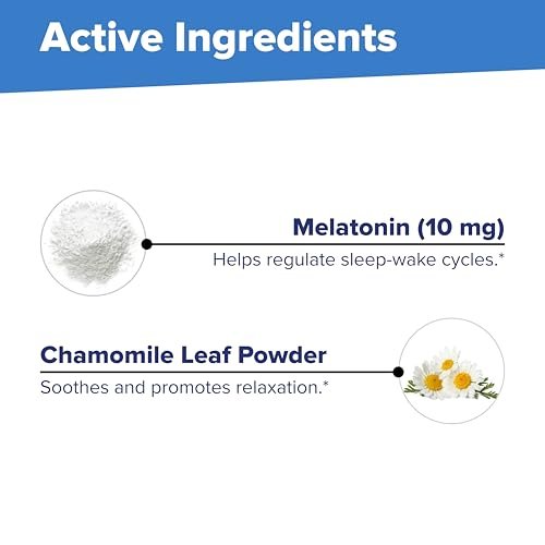Superior Source Melatonin 10 mg – Gesunder Schlaf-Komplex für Erwachsene mit Kamille – 100 sublinguale Schmelztabletten