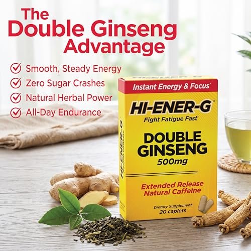 Hi-EnerG Triple Ginseng Energieergänzung, 500 mg, 20 Portionen, Multi