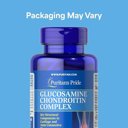 Puritan's Pride Glucosamin Chondroitin Komplex für Männer und Frauen – Nahrungsergänzungsmittel für die Gelenkgesundheit, 120 Kapseln mit schneller Freisetzung