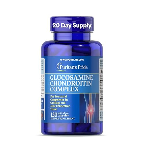 Puritan's Pride Glucosamin Chondroitin Komplex für Männer und Frauen – Nahrungsergänzungsmittel für die Gelenkgesundheit, 120 Kapseln mit schneller Freisetzung