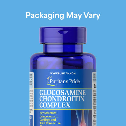 Puritan's Pride Glucosamin Chondroitin Komplex für Männer und Frauen – Nahrungsergänzungsmittel für die Gelenkgesundheit, 120 Kapseln mit schneller Freisetzung