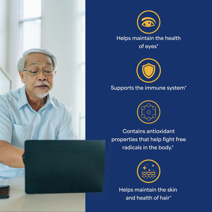 Puritan's Pride Beta-Carotin Provitamin A 7.500 mcg (25.000 IE) – 100 Kapseln zur Unterstützung des Immunsystems, der Augengesundheit und als Antioxidans