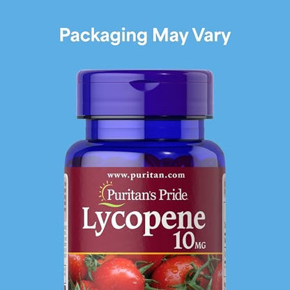 Puritan's Pride Premium Lycopene 10 mg – Nahrungsergänzungsmittel für Prostata-, Herz- und Antioxidantien-Unterstützung, 100 Softgels