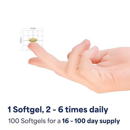 Puritan's Pride Coenzym Q10 50 mg – 100 Weichkapseln für Herzgesundheit, Blutdruck, Mundgesundheit und gesundes Altern