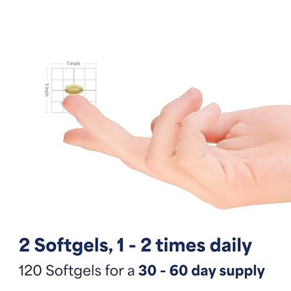 Puritan's Pride Q-Sorb™ Coenzym CoQ10 Nahrungsergänzungsmittel für Herzgesundheit, Mundgesundheit und gesundes Altern, plus Rote Hefe Reis für verbesserte Verdauung, 120 Schnellfreisetzung Weichkapseln
