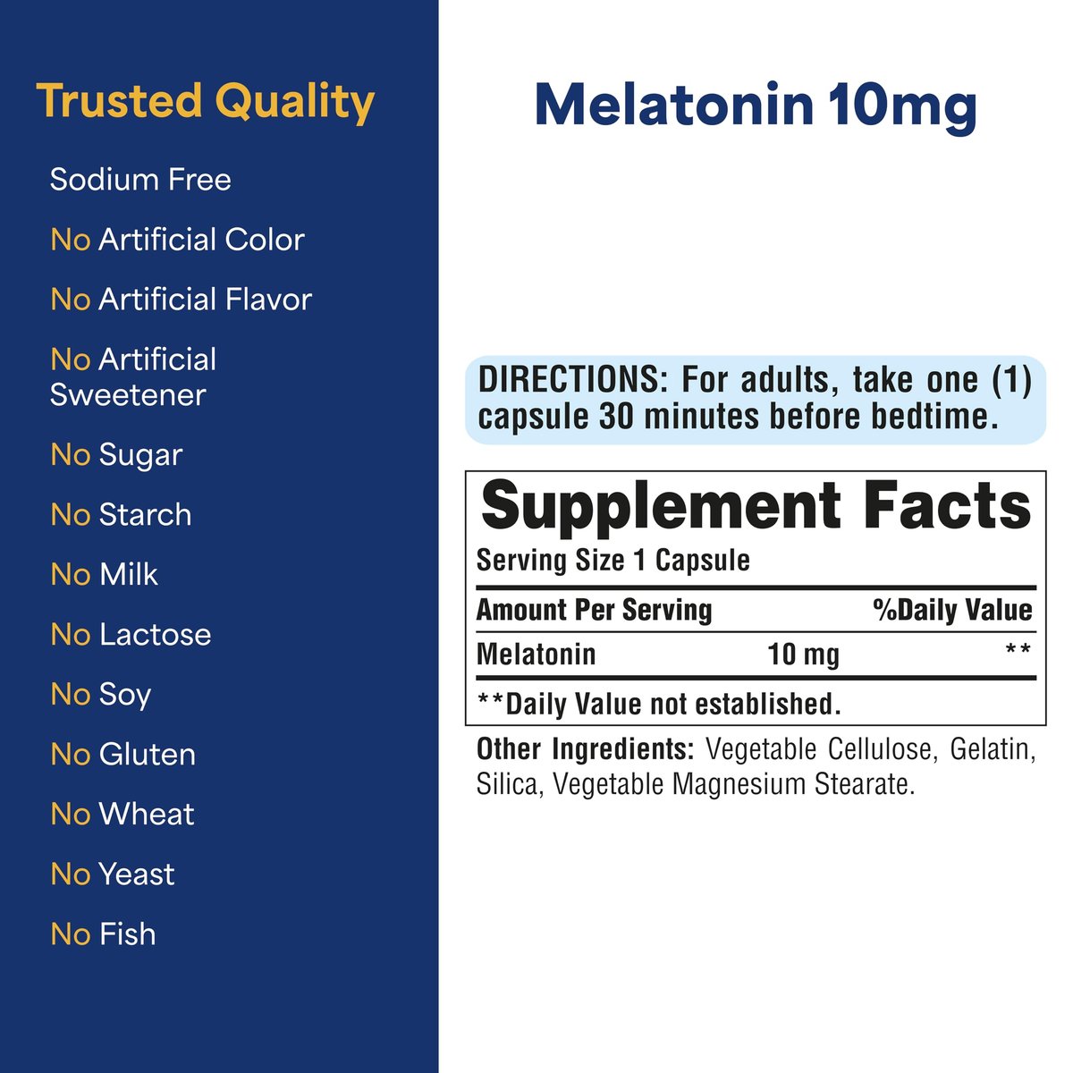 Puritan's Pride Premium Super Strength Melatonin 10mg - Schlafhilfe für erholsamen und längeren Schlaf, 4-Monats-Vorrat, 120 Kapseln
