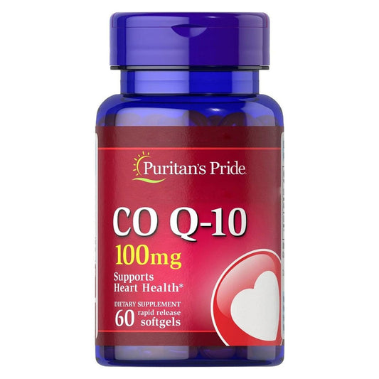Puritan's Pride Coenzym Q10 100 mg – Nahrungsergänzungsmittel für Herzgesundheit, Blutdruck, Mundgesundheit und gesundes Altern, 60 Kapseln