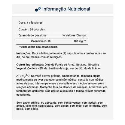 Puritan's Pride Coenzym Q10 100 mg – Nahrungsergänzungsmittel für Herzgesundheit, Blutdruck, Mundgesundheit und gesundes Altern, 60 Kapseln